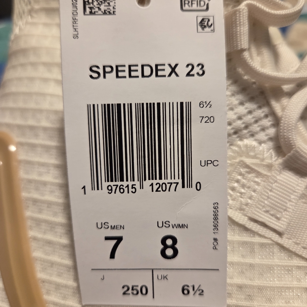 Adidas Speedex 23 Boxing Shoes‎ Men 7 Women 8 Off White Gold High Top New - Picture 7 of 8